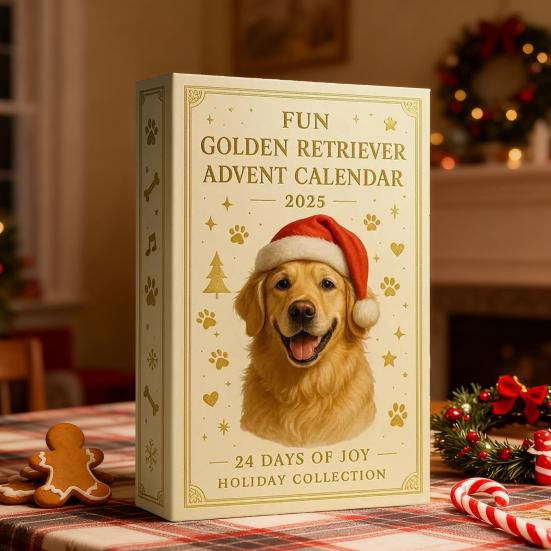 2025 Dog Advent Calendar 24 Days Cute Dog Ornaments Labrador German Shepherd Christmas Countdown Calendar Collectible Holiday Gift for Dog Lovers