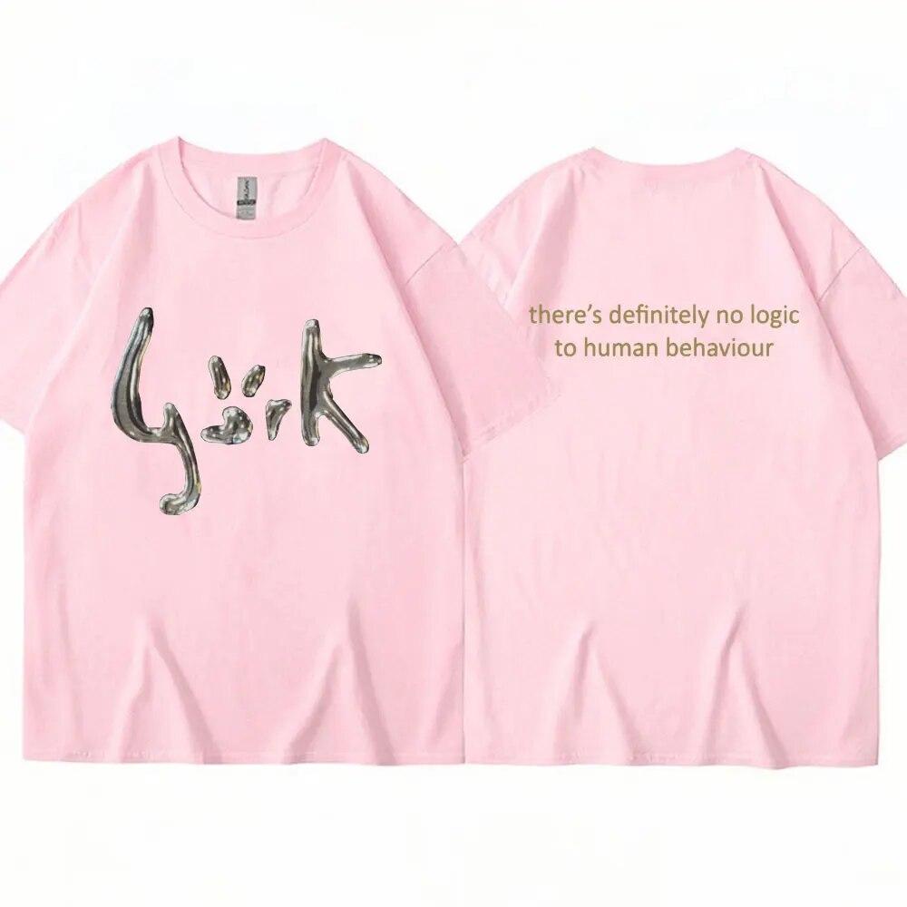 90. léta zpěvačka Bjork Hunman Behavior Tričko Ležérní Gotické oblečení Trička s krátkým rukávem Unisex Dámské Hip Hop Vintage Oversized tričko