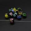 10Pcs DIY Charms Handmade Lampwork Glass Beads Pompon Isolation Beads 14mm For Jewelry Making DIY Pendants Necklace Earrings Accessory
