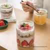 Glass Sealed Lid Container for Yogurt, Tea, Coffee, Dried Fruit, Honey, and Bird's Nest Portioning