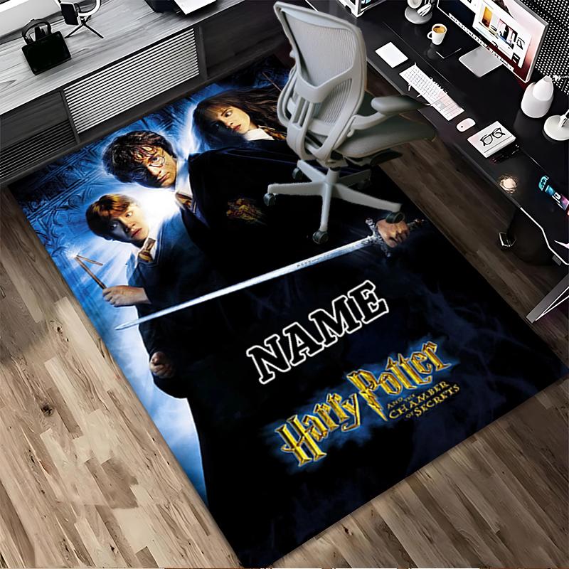 Custom Name Magical Journey Living Room Non-Slip Area Rug Soft Carpet for Bedroom Kids Playroom Sofa Office Home Decor Doormat