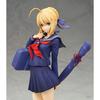 22CM Anime Fate/Stay Night Altria Pendragon Figure 1/7 School Uniform Dress Up Model Toy Gift Collection Action Figure PVC