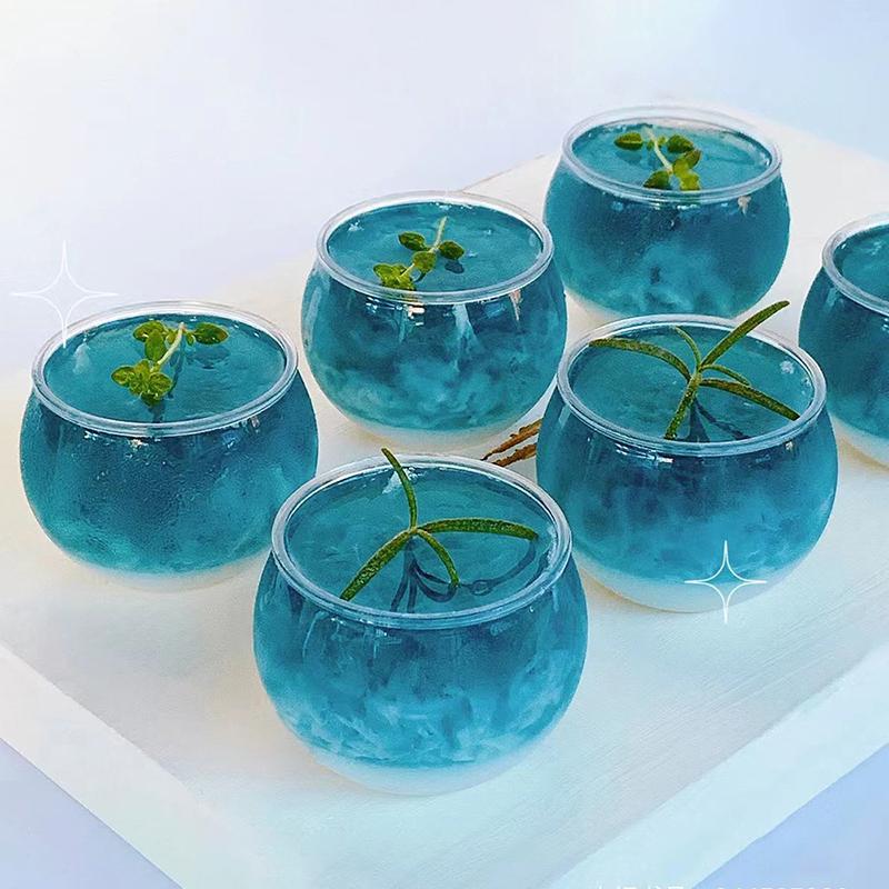 10Pcs 80Ml Transparent Dessert Tassen Kunststoff Dessert Partei Liefert Vorspeisen Tasse Eis Tasse Für Parteien