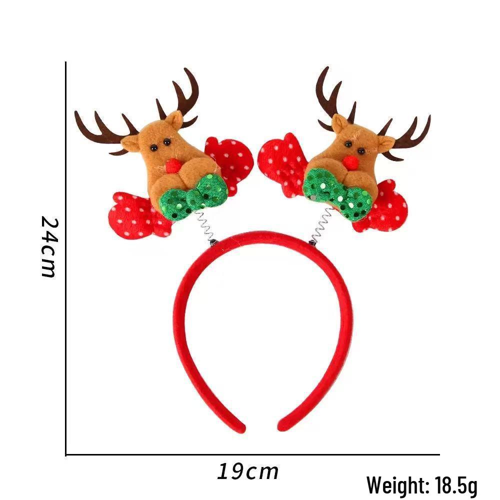 Children's Christmas Reindeer Antler Headband - Five-Star Decoration for Holiday Parties
