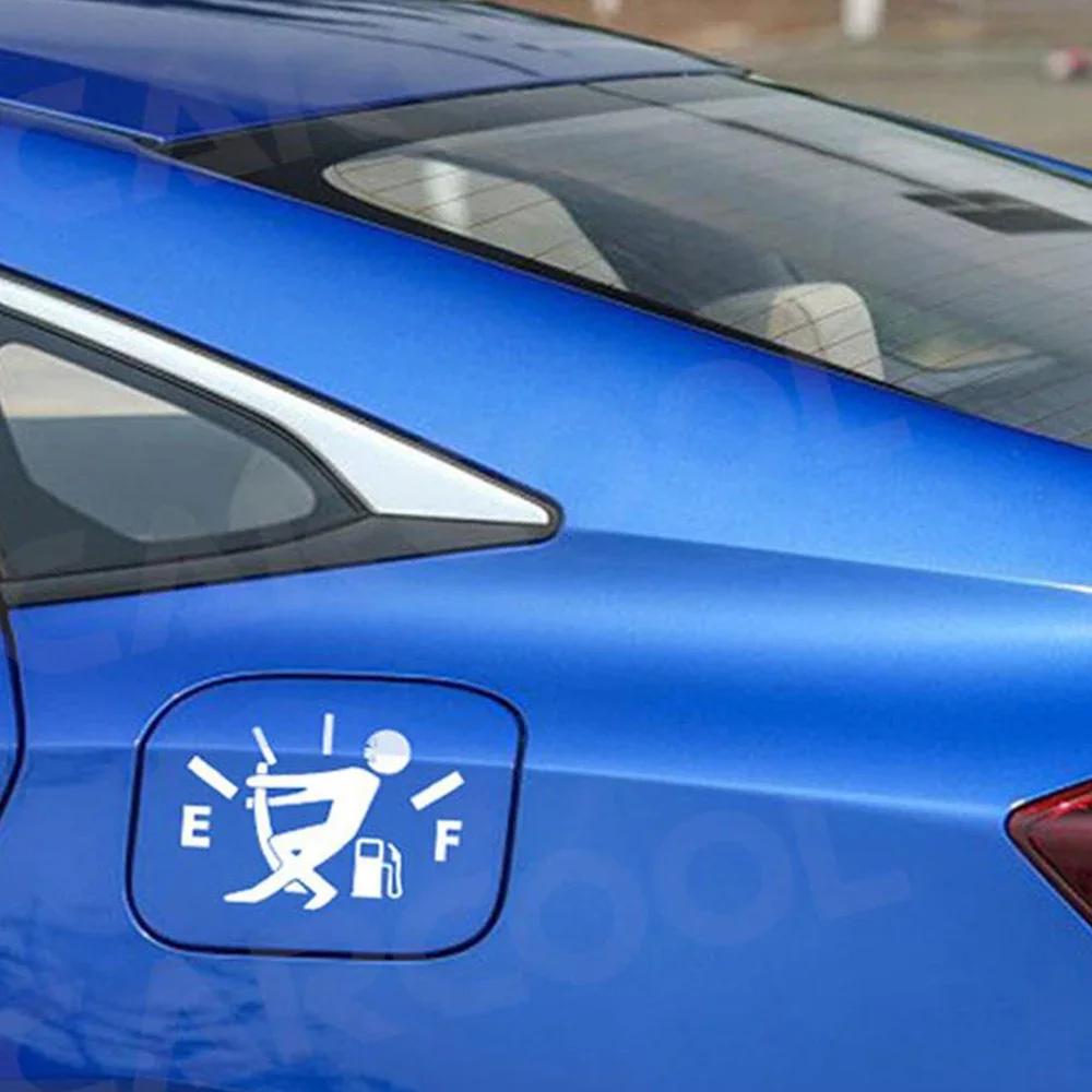 1 STÜCK Auto Ziehen Kraftstofftank Aufkleber Lustige Auto Wasserdichte Aufkleber Ziehen Kraftstoffverbrauch Aufkleber für Auto Außen Zubehör