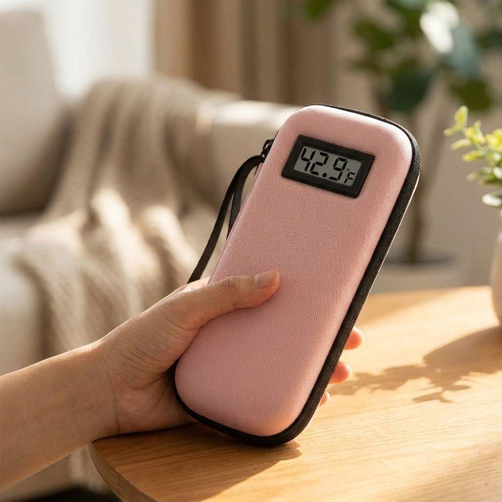 Waterproof Insulin Vial Cooling Bag Thermal Insulated Thermometer Display Insulin Cooling Storage Case Refrigerated Bag