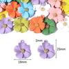 Colored Five Petal Flower Pendant Women Summer Lovely Bracelets Necklace Charms Diy Alloy Jewelry Making Accessories