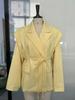 European & American Style Women's Slimming Waist Belt Wide Shoulder Suit Jacket