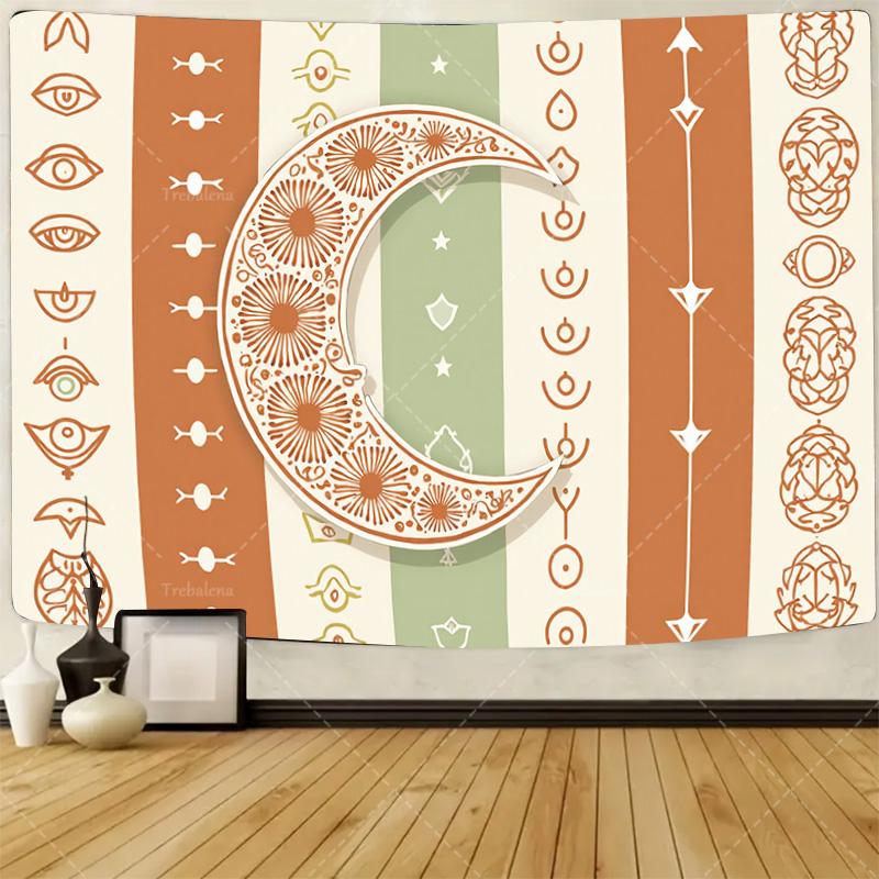 1pc Wall Tapestry Vibrant Moth Tapestry with Firefly Scene - Boho Chic Wall Art Decor