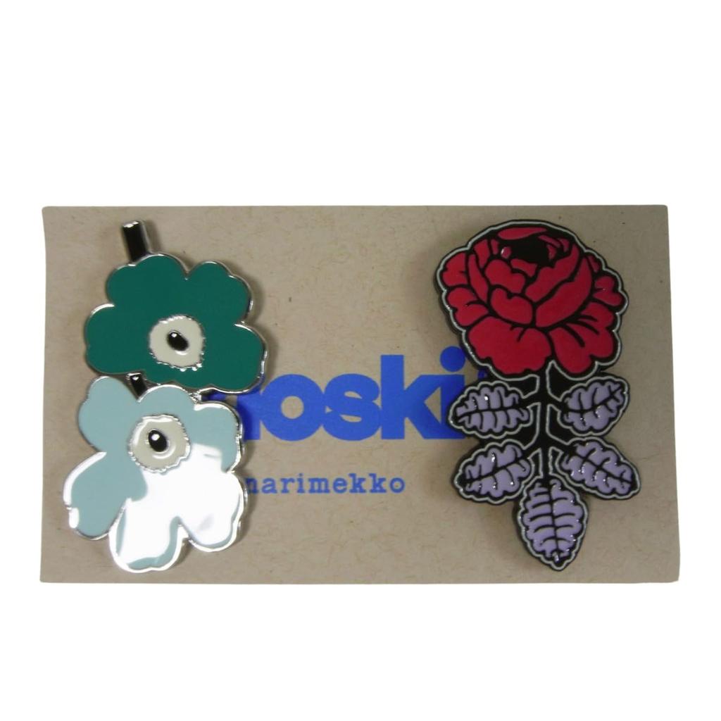 Marimekko Pumpuli Set III Anstecker, Pins, Broschen, Unikko Vihkiruusu Hochzeitsrosen [Parallelimport]