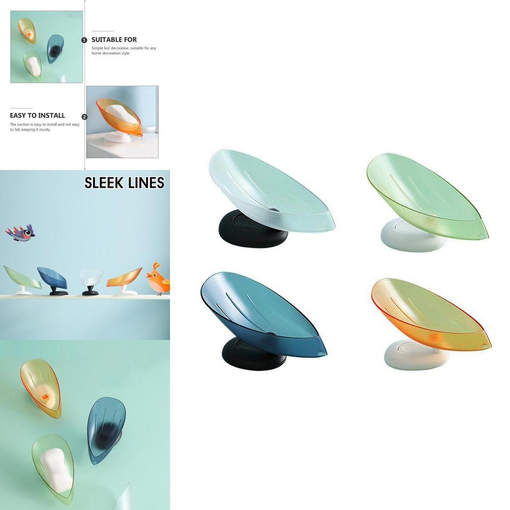 Eleganter Lotusblatt-Seifenhalter mit stabilem Saugnapf zur Verwendung im Badezimmer und in der Küche