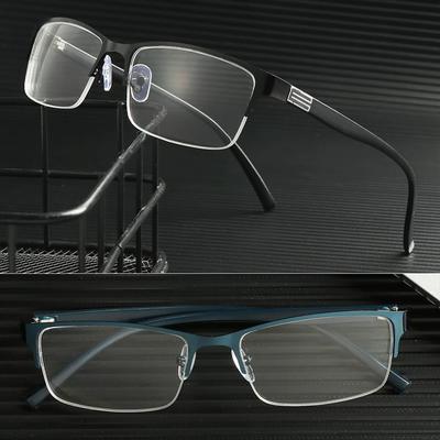 Men Eye Protection Metal Business Eyeglasses Ultra Light Frame Myopia Glasses Reading Glasses