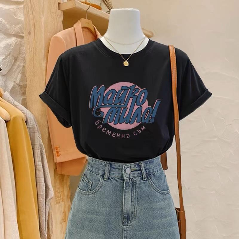 Fashion cotton short-sleeved t-shirt women's 2025 summer new versatile and thin top niche design sense