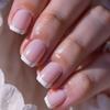 European Square Wearable Classic French White Edge Glitter Nails - Hot Selling Simple Nail Art Tips