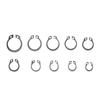 100PCS Durable Holes Shaft Stainless Steel Lock Snap Ring Collar Washer E-type Cir Clip Circlip Set