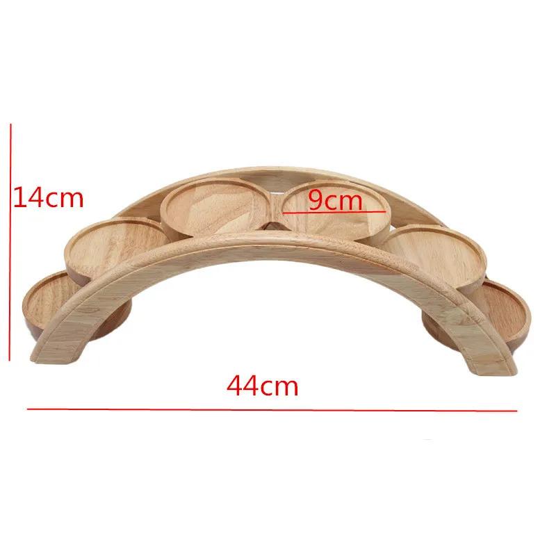 Hotpot Arch Bridge Plate Sushi Bridge Boat Tableware Dessert Wooden Dim Sum Plate Sushi Tray Japanese Kitchen Bento  Sushi Plate