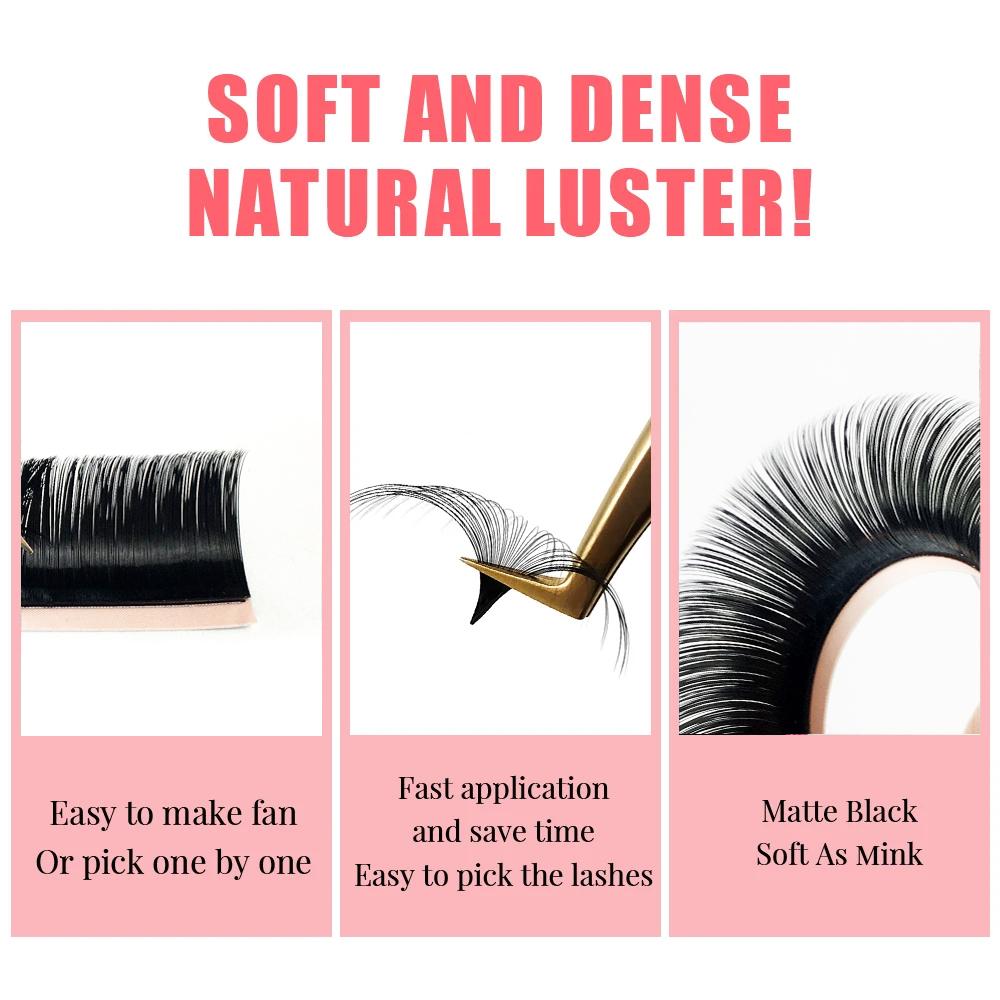 Goddess Easy Fanning Eyelash Extensions Camellia Eyelash Blooming Flare Eyelashes Russian Volume Auto Fan Eyelashes 1S Lashes