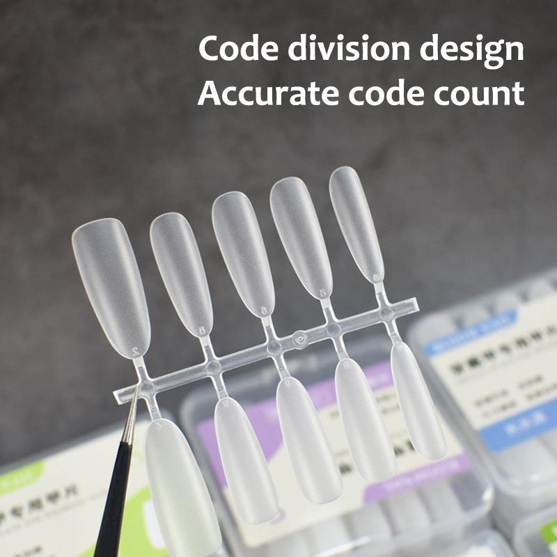 100Pcs/Box Fake Nail Tips Full Cover Coffin Press On Nail Extension Clear Soft Gel Tips False Nail Design Manicure Tools