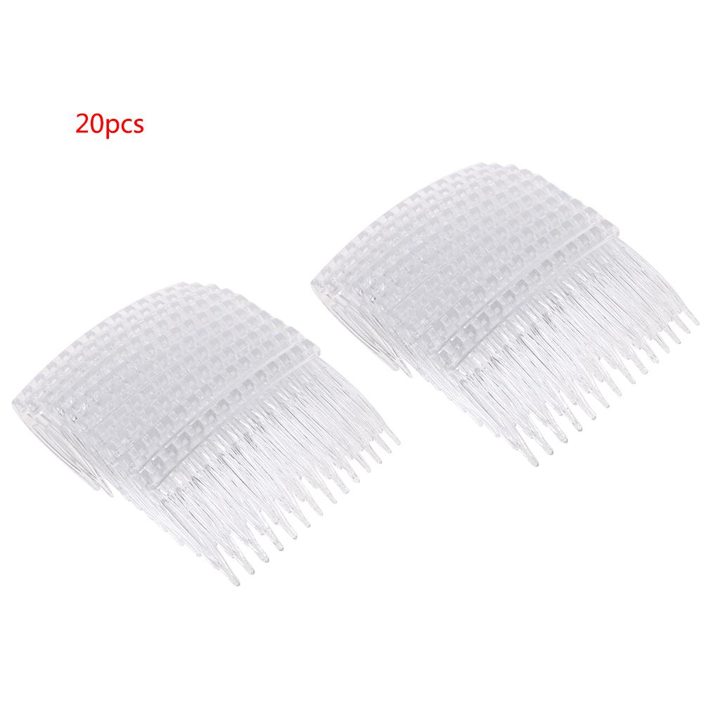 Plastic Clear Hair Clip Comb Women Bridal Wedding Fancy Hair Style DIY Veil