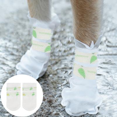 Disposable Dog Booties Waterproof Pet Paw Covers Breathable Cat Paw Protectors for Small Medium Large Dogs Cats Indoor Outdoor Use