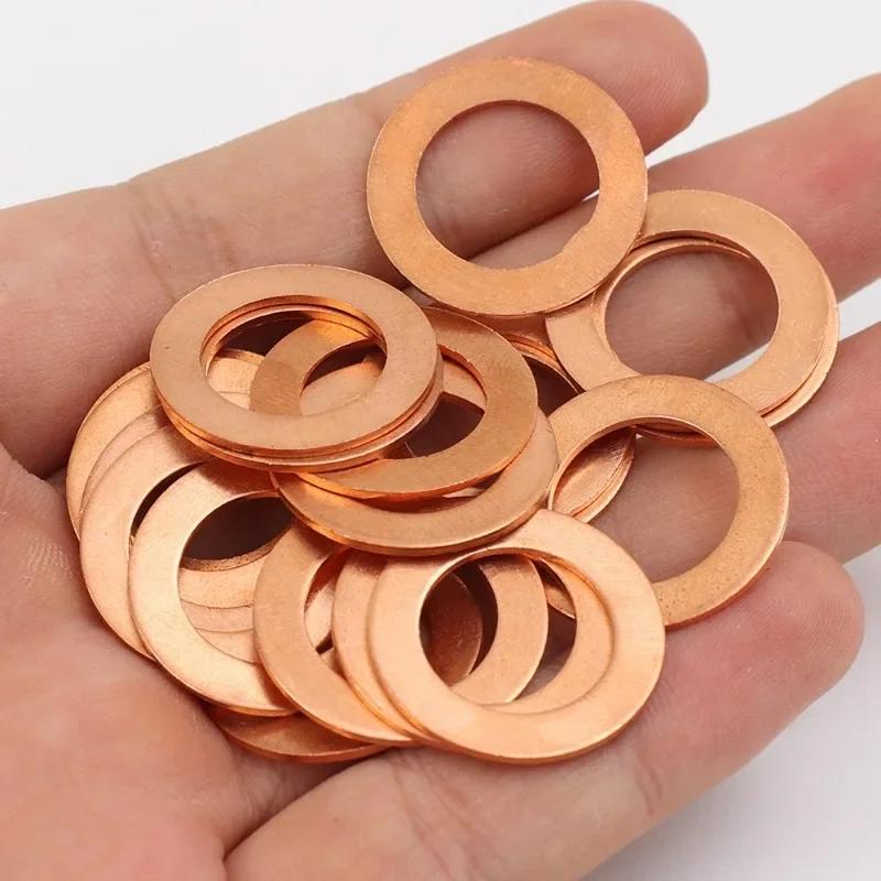 M14 Copper Sealing Washer Car Flat Seal Ring Gasket Washers 94109-14000941 09-14000 for  Honda Civic 1996-2018  CR-V 2007-2017