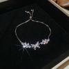 Hollow-Out Butterfly Jewelry Sparkling Zirconia Women'S Bracelet Adjustable Fashion Bracelet Delicate Butterfly Pendant Bracelet