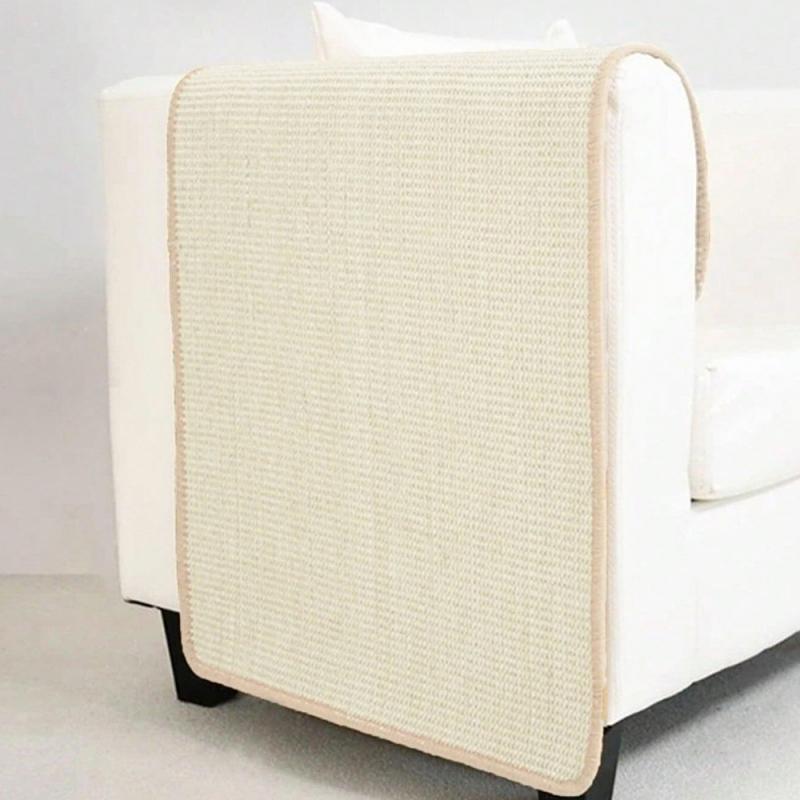Haustier Katze Kratzbrett Natur Sisal Katzenkratzdecke Pfostenmatte Haustierspielzeug zum Schutz von Möbeln Fuß Sofa Kissen
