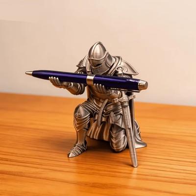 Funny Kneeling Knight Pen Holder Creative Multi-functional 3D Printing Knight Ornaments Decorations Desktop Accessory Home Decor