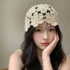 Hollow Knit Skullies Caps Handmade Beanies Cap Casual Crochet Flower Hat  Ladies