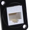 Rj45 võrgupistiku metallpaneeli pesa D-tüüpi tsingisulamist kinnitus Cat6