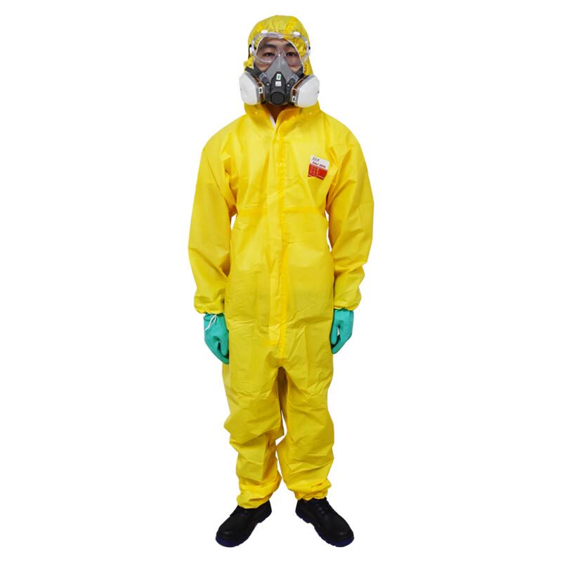 SAFEMAN GAJ3000 Yellow Chemical Protective Coverall L