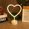 Heart Shaped Neon Light, Battery or USB Powered, Gift Bedroom, Living Room Decoration, Wedding Anniversary Supplies, Proposal