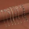 8pcs/set Bracelet Ladies' Heart Geometric Rhinestone Accents Simple Style Layered Jewelry Fashion Set Elegant for Daily  Party Wear  Unique