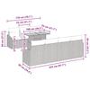 Garden Sofa Set with Storage 8 Pcs Grey Poly Rattan