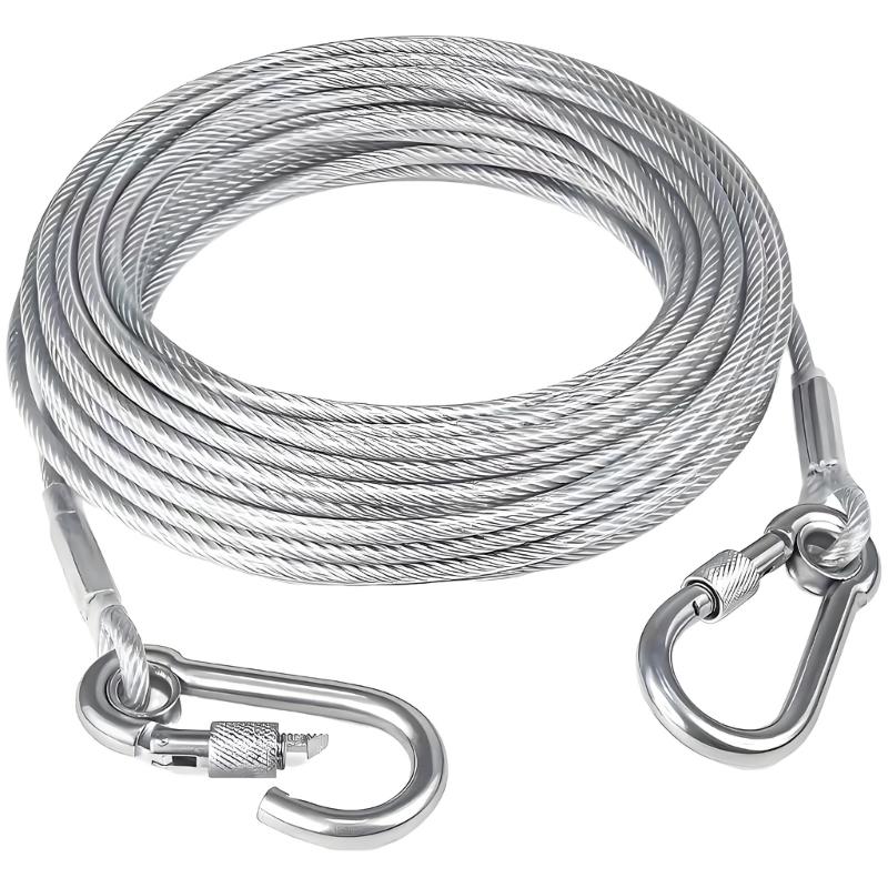 Outdoors Stainless Steels Clothes Line Portable Windproof Clothes Rope for Outdoor/Indoor/Home/Drying/Curtain Hanging