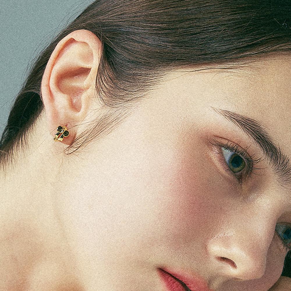 Dana Burton Ribbon Touch One-Touch Earrings