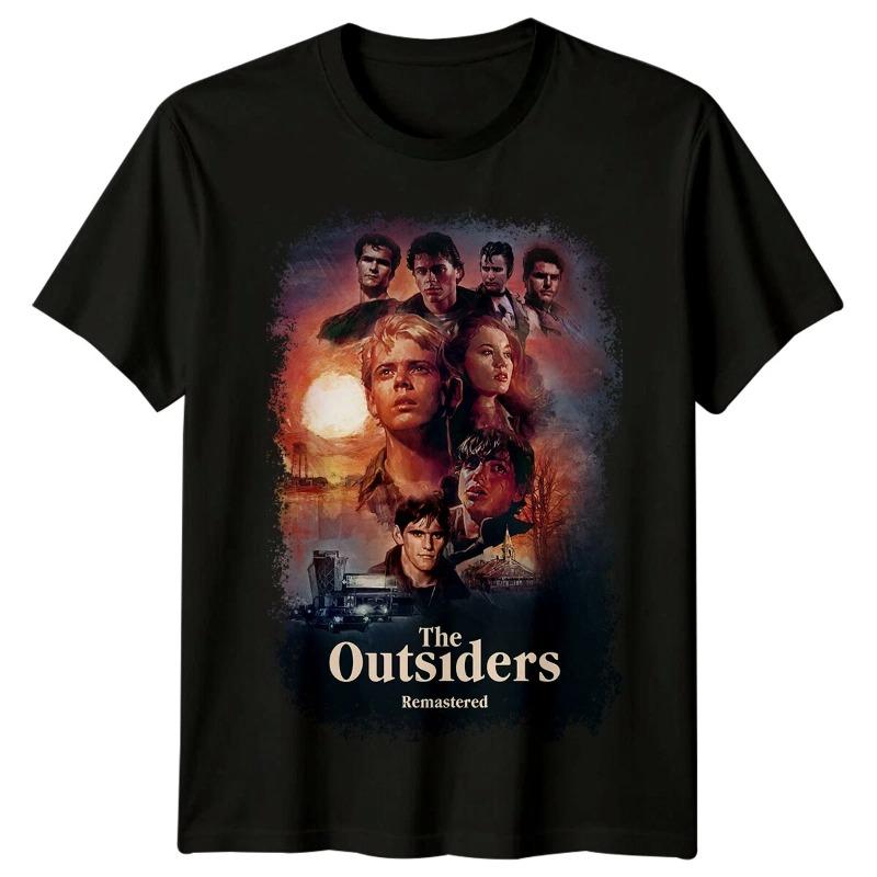 The Outsider "(1983) Movie Inspiration T-shirt Retro Suitable for Both Men and Women All Season Pure Cotton T-shirt Streetwear