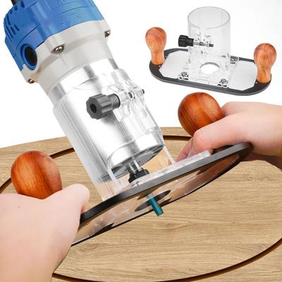 Wood Router Base for Edge Guide - Woodworking Trimming Machine Milling Groove Flip Engraving Trimming Opening Milling Base