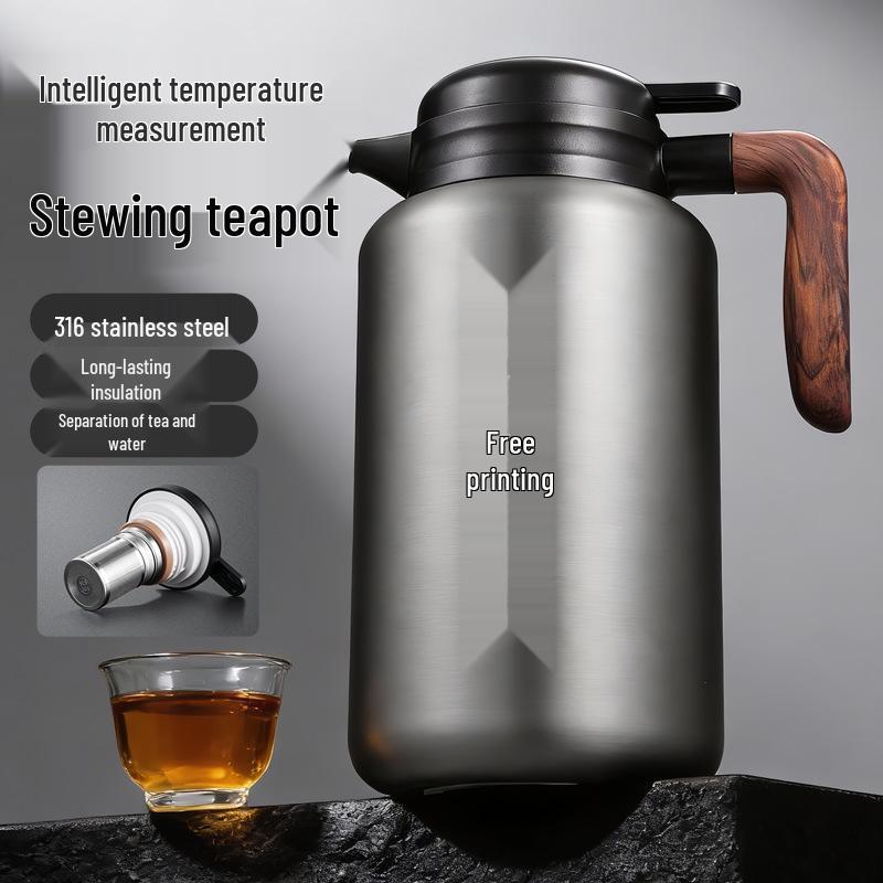 316 Stainless Steel Stewing and Warming Pot - Multifunctional Teapot, Thermos, Stewing Pot, and Coffee Pot with Customizable Thermos Cup.