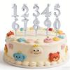 Zahlenkerzenhalter Set, Zahlenkerzenhalter Zahlen 0-9 Kuchenaufsätze Dekorationen für Geburtstag Jubiläen Party Feier