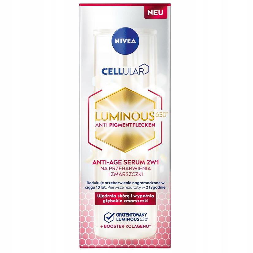 Nivea Luminous 630 Anti-Age Serum 2In1 For Discoloration And Wrinkles 30Ml