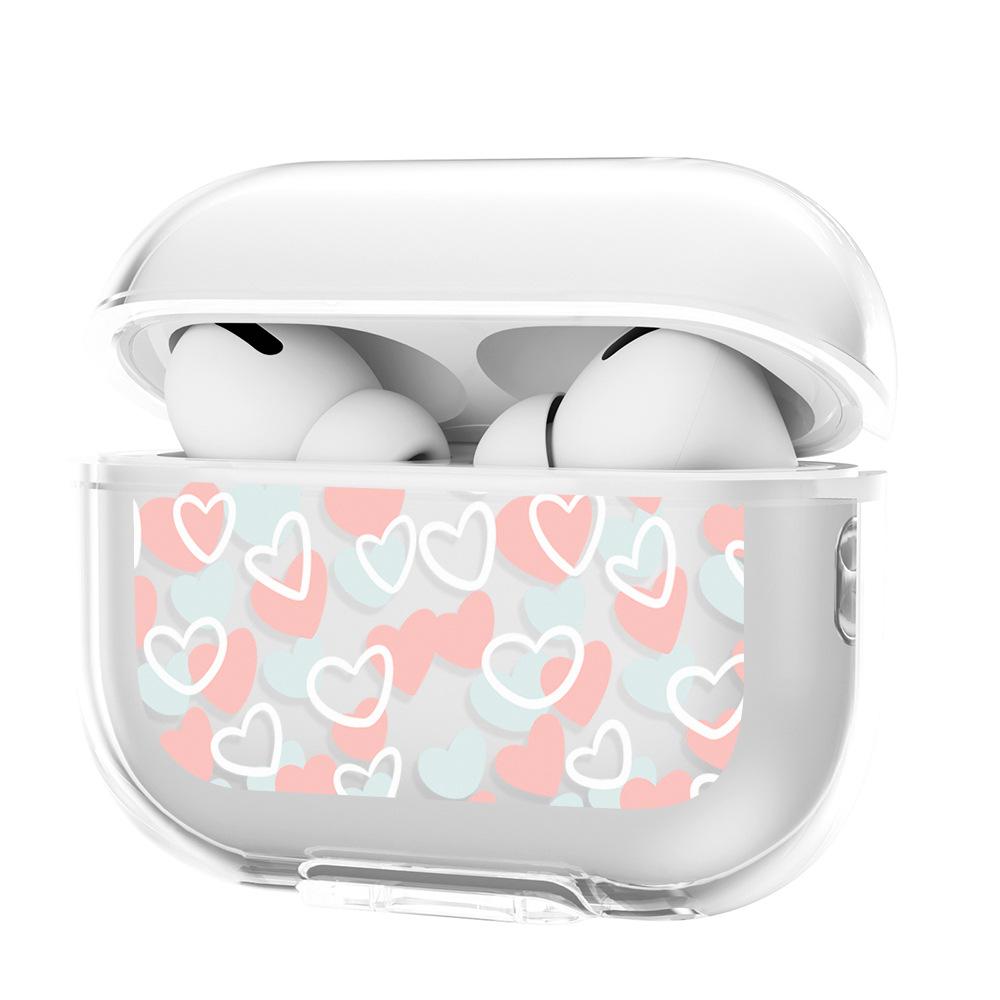 Simple love is suitable for AirPods Pro1/2/3 generation Apple wireless earphone cover TPU soft case protective cover