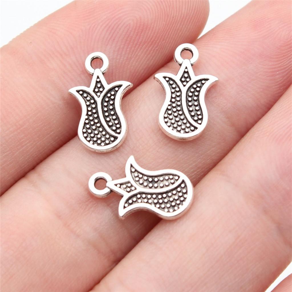 Charms Small Flower Pendants Wedding Jewelry Findings QC116