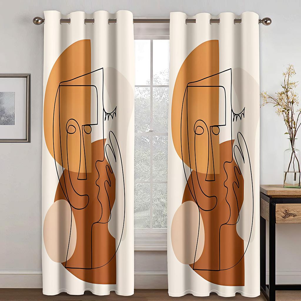 Elegant Abstract Artworks Morandi  Window Curtains Blinds For Kids Bedroom Living Room Bathroom Kicthen Door Hall Home Decor