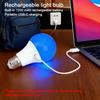 E27 Wireless RGB/CW Stepless Dimming USB Rechargeable Light Bulb with Remote Control Battery-Powered Light Bulb Dimmable/Timer