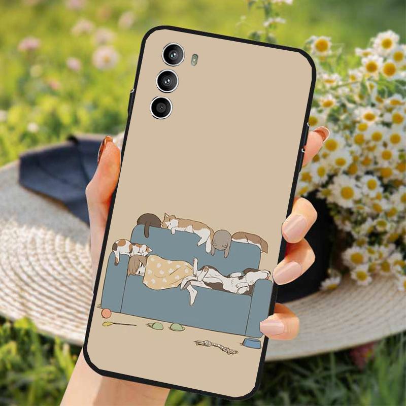 Fun Cat Phone Case For Moto G85 G55 G05 G14 G75 G31 G50 G52 G60 G13 G32 G84 G54 G53 G72 G24 Power