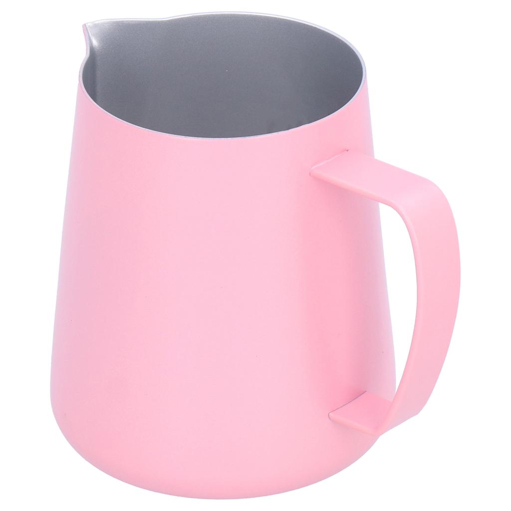 400ml Konvička na kávu Efektní konvička na pěnění mléka s výlevkou ve tvaru orlího zobáku pro domácí kavárnu Růžová