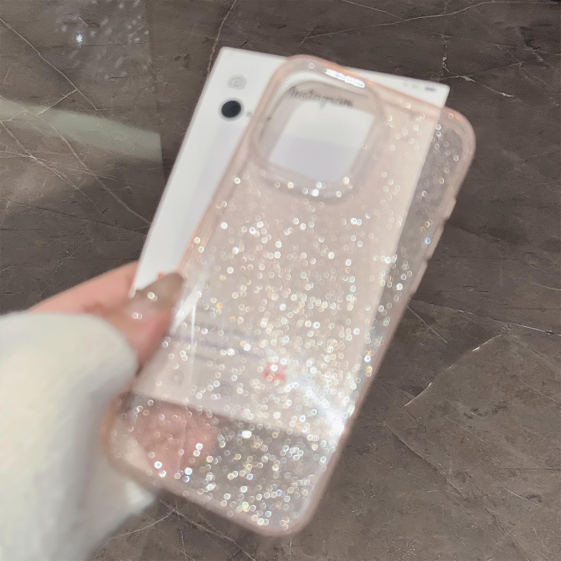 

Transparent Glitter 17promax for IPhone Case 16 for IPhone 15 Soft Case 11 Advanced Luxury 12/14 11 6.1