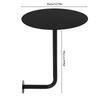 Black Round Coffee Table, Wall Mounted Bar Table, Pub Table Rounded Tabletop Iron For Bars, Home Kitchens, Dining Rooms, Offices