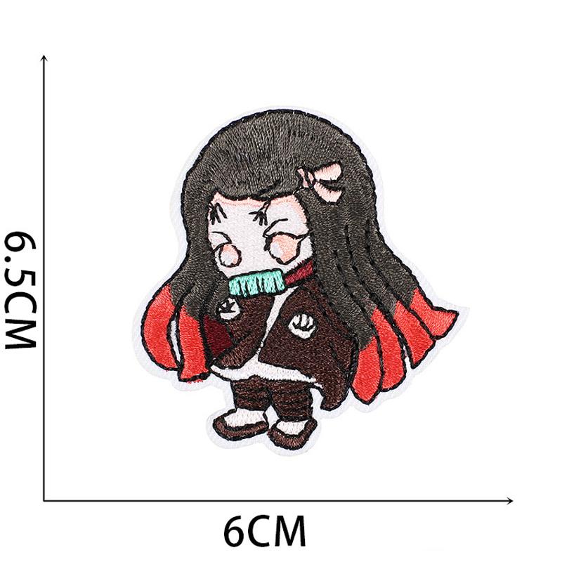 19Pcs/Set Anime Demon Slayer Q-Version Character Embroidery Patch Clothing Decoration